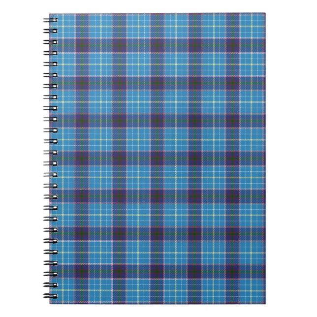 Blue plaid, Texas state tartan Notebook (Front)