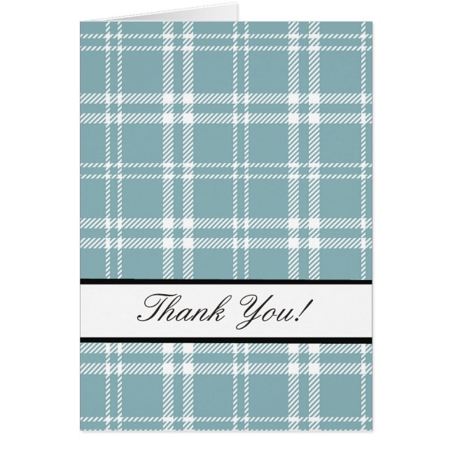 Blue Plaid Thank You (Front)
