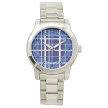 Blue Plaid Watch