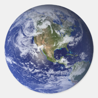 Blue Planet Earth Classic Round Sticker