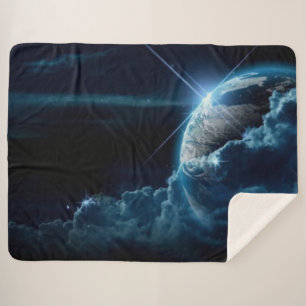 BLUE PLANET SHERPA BLANKET
