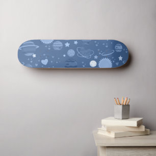 Blue planets celestial skateboard