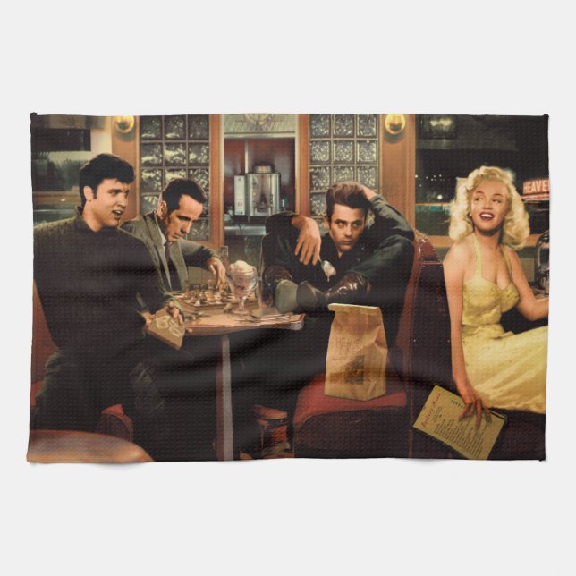 Blue Plate 2 Tea Towel (Horizontal)