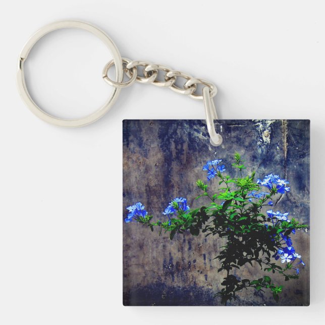 Blue Plumbago   Key Ring (Front)