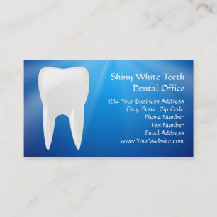 Blue Plunge Dental or Dentist Office Business Card
