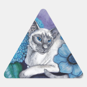 Blue Point Siamese Cat Triangle Sticker