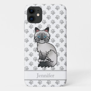 Blue Point Tabby Birman / Ragdoll Cat & Name Case-Mate iPhone Case