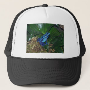 Blue Poison Arrow Frog Portrait Trucker Hat