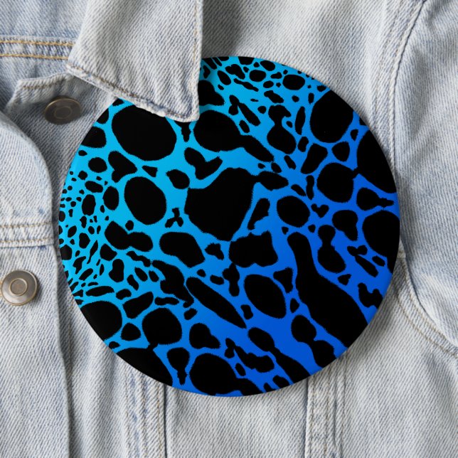 Blue Poison Dart Frog 6 Cm Round Badge (In Situ)
