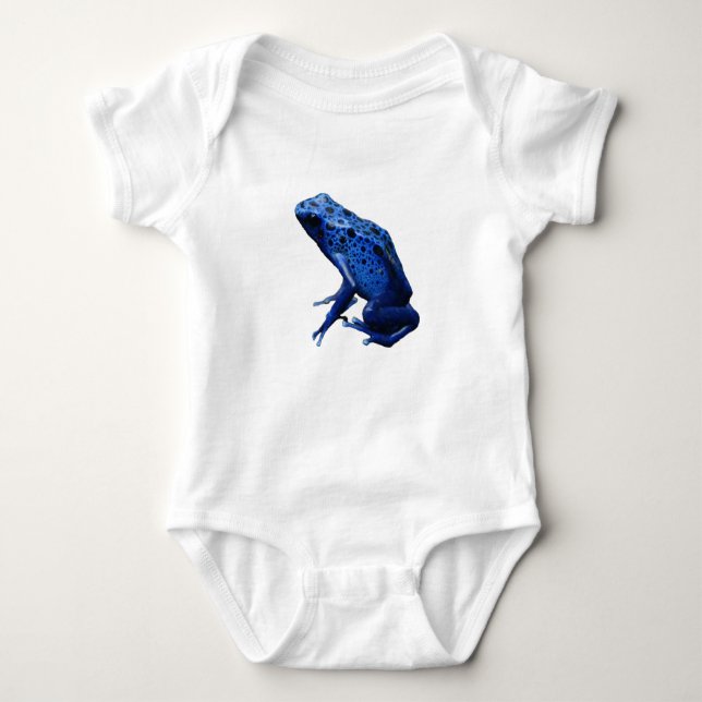Blue Poison Dart Frog Baby Bodysuit (Front)