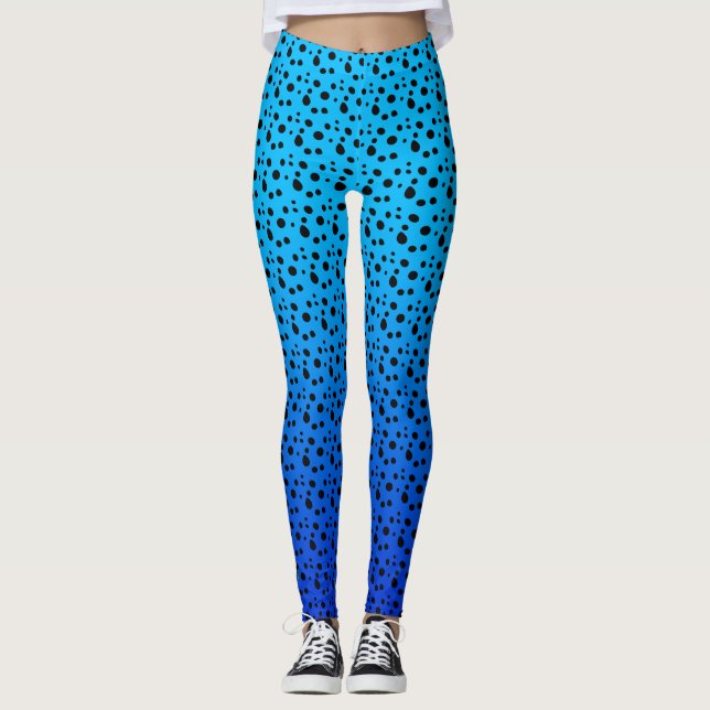 Blue Poison Dart Frog Leggings (Front)