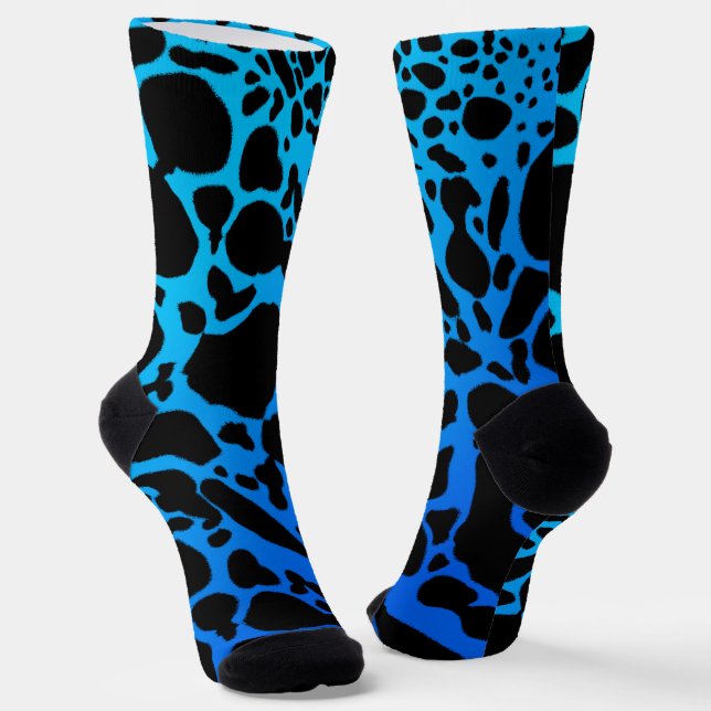 Blue Poison Dart Frog Socks (Angled)