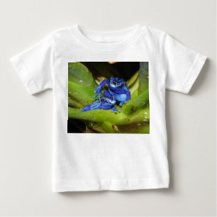 Blue Poison Dart Frogs In Leaf 1 Baby T-Shirt