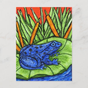 Blue Poison Frog Postcard