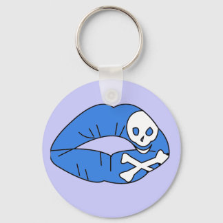 Blue Poison Lips Keychain