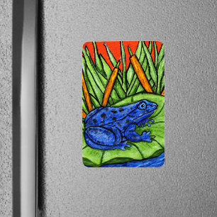 Blue Poison Vibrant Frog Magnet