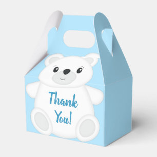 Blue Polar Bear Baby Shower Favour Box