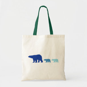 Blue Polar Bear Tote Bag