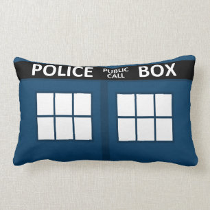Blue Police Box Pillow