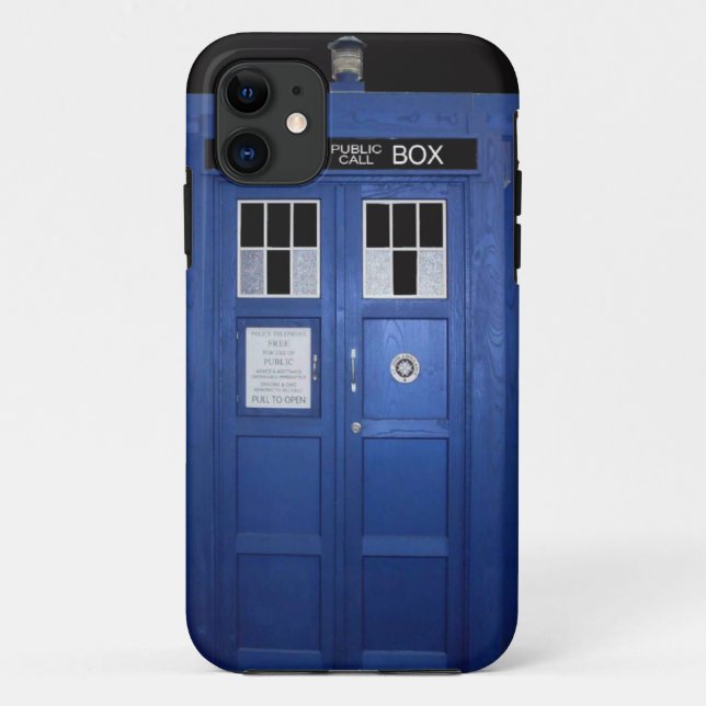 Blue Police Call Box (photo) Case-Mate iPhone Case (Back)