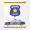 Blue Police Car and Custom Name Officer Badge