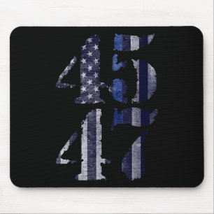 Blue Police Lives 45 47 Trump For President 2024 Mouse Pad