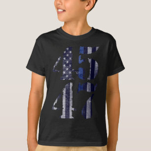 Blue Police Lives 45 47 Trump For President 2024 T-Shirt