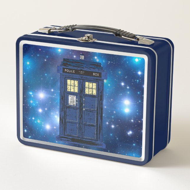 Blue Police Public Call Box - UK Time Travel 1 (Front)