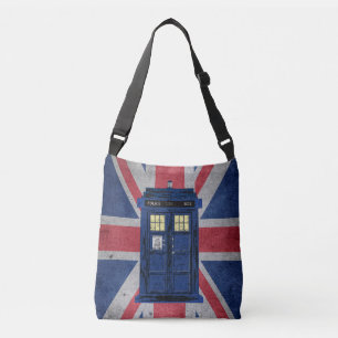 Blue Police Public Call Box - UK Time Travel 1 Crossbody Bag