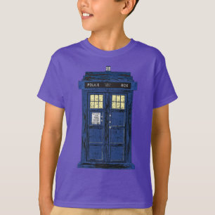 Blue Police Public Call Box - UK Time Travel 1 T-Shirt