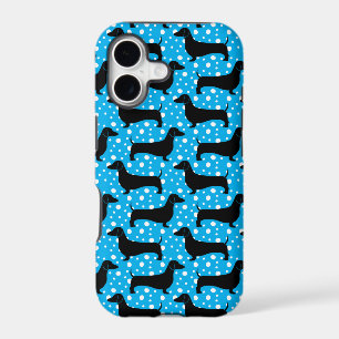 Blue Polka Dachshunds