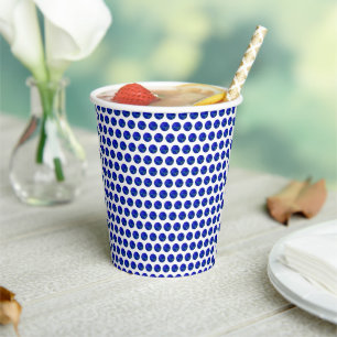 Blue Polka Dot Lawn Bowls, Paper Cups