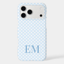 Blue Polka Dot Modern Brand Monogram