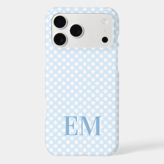 Blue Polka Dot Modern Brand Monogram