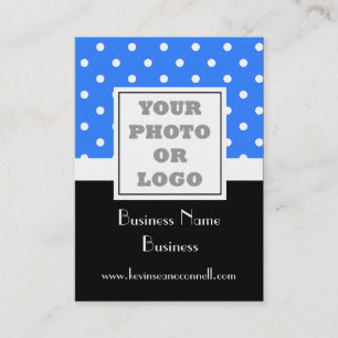 Blue polka dot photo logo business card