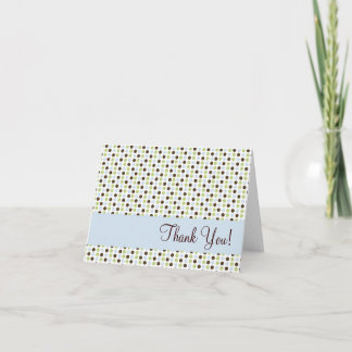 Blue Polka Dot Thank You Card