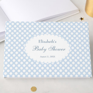 Blue Polka Dots Baby Shower Guest Book