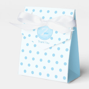 Blue Polka Dots Bluish White Favour Box