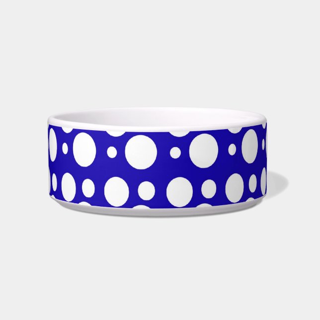 blue polka dots bowl (Front)
