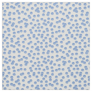 Blue Polka Dots Cotton Twill Fabric