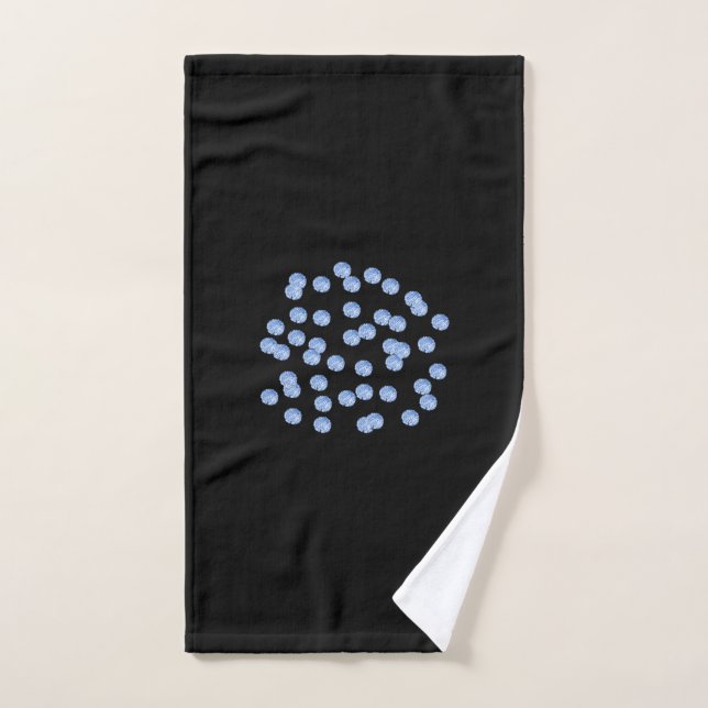 Blue Polka Dots Hand Towel (Hand Towel)