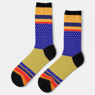 Blue Polka Dots + More Stripes Socks