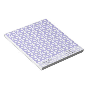 blue polka dots notepad