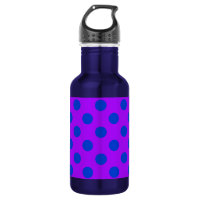 Blue polka dots on purple