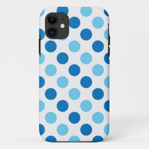 Blue polka dots pattern Case-Mate iPhone case
