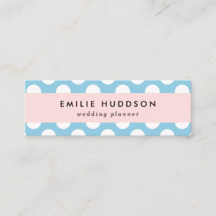 Blue Polka Dots, Polka Dot Pattern, Dots, Dotted Mini Business Card