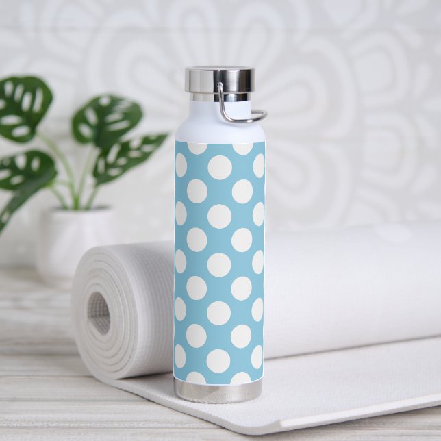 Blue Polka Dots, Polka Dot Pattern, Dots, Dotted Water Bottle (Yoga)