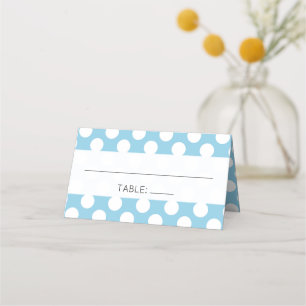 Blue Polka Dots, Polka Dot Pattern, Dots, Wedding Place Card