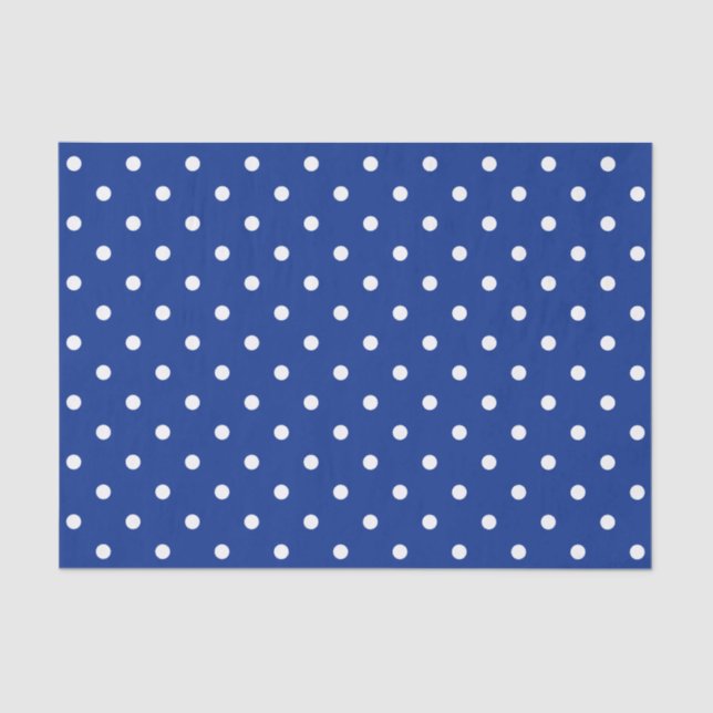 Blue Polka Dots Tissue Paper (Front)