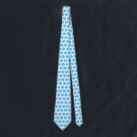 Blue Polka Dots White Gift Favour Elegant Classy Tie<br><div class="desc">Designed with cute blue polka dots patterns in solid white background. You may change to any background colour as you wish. Makes a great gift or party favour for any event including weddings,  birthdays and more!</div>